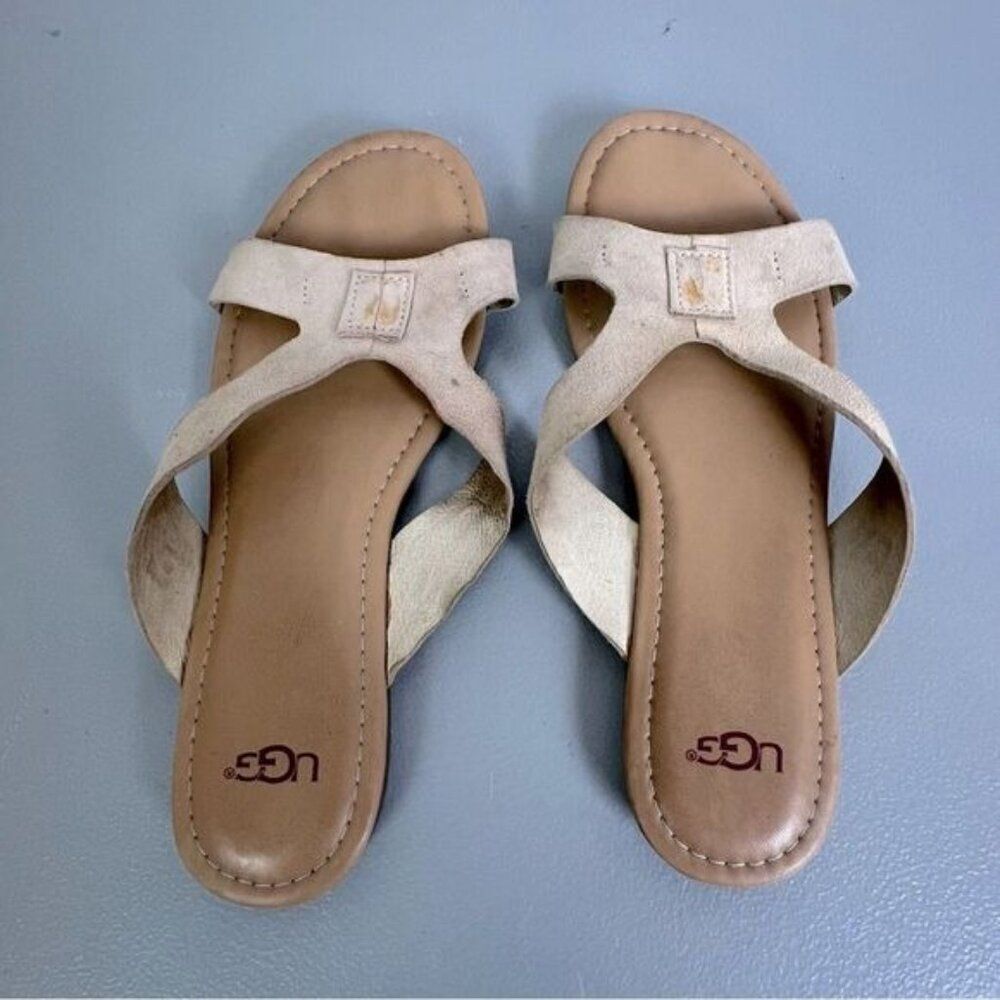 UGG WOMENS SANDALS TAN SIZE 6 - Picture 8 of 9